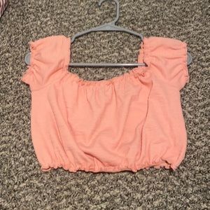 Off the shoulder crop top